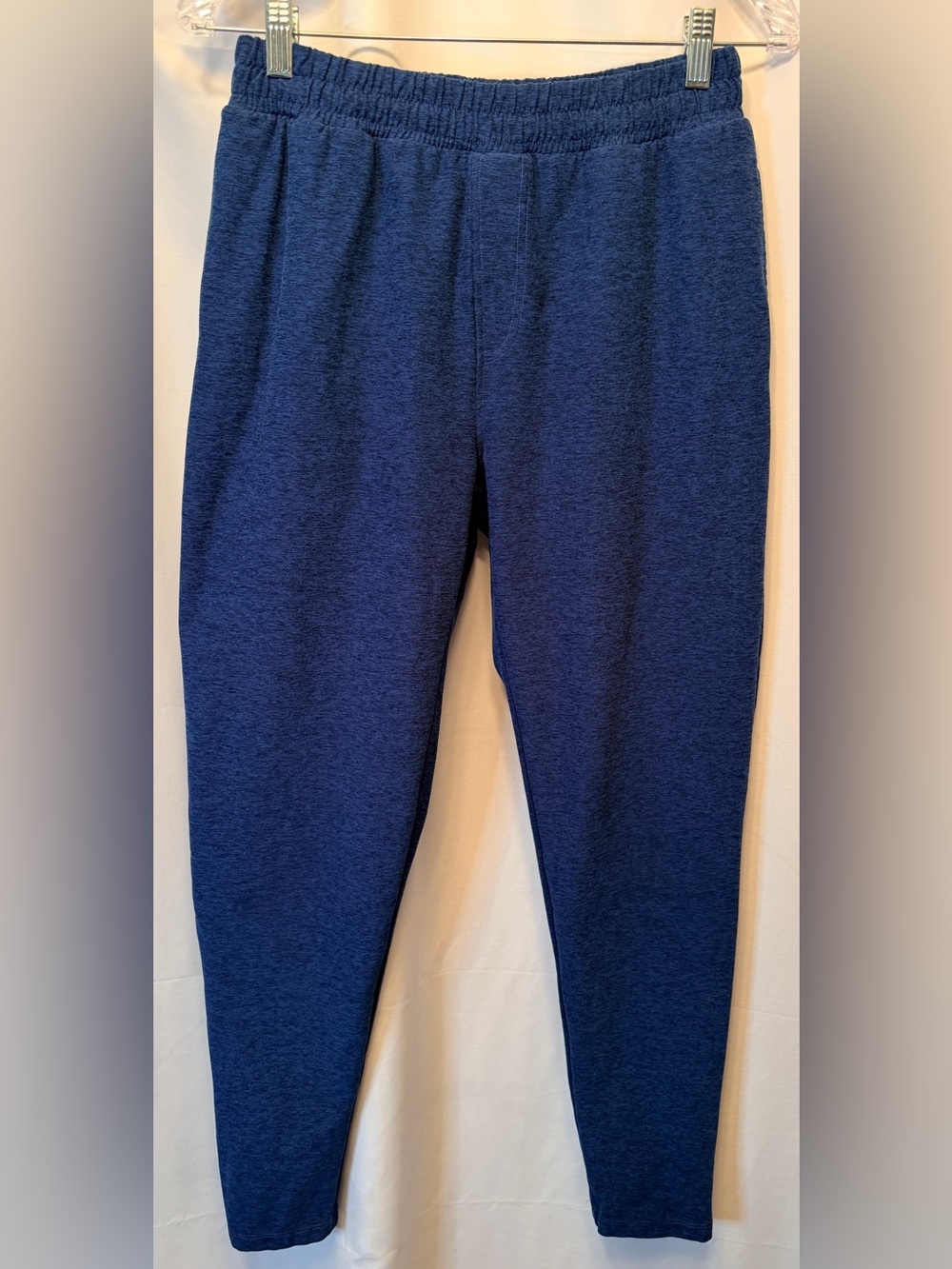 Beyond Yoga Men’s Small Spacedye Freefit Joggers Blue Heather Drawstring Stretch